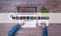 林钰雄刑事诉讼法2022(刑事诉讼法2020视频讲座)